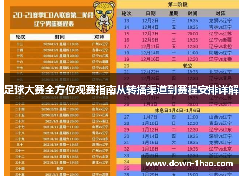 足球大赛全方位观赛指南从转播渠道到赛程安排详解